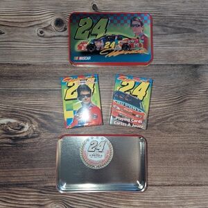 NASCAR Jeff Gordon 2 Deck Playing Cards In Numbered Collector’s Tin Sealed cards